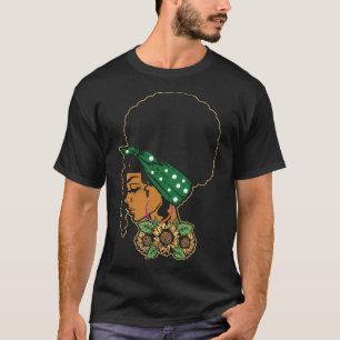 T-shirt Black Queen Afro Femme Black Pride Black Histoire 