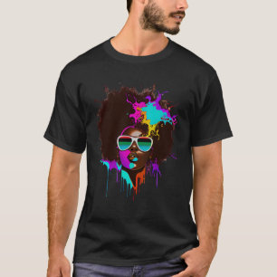 T-shirt Black Queen Afro Melanin Driving Pop Black Histor
