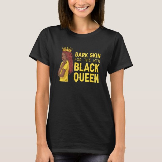 T-shirt Black Queen Cool History Month Educated - Pride Af (Devant)