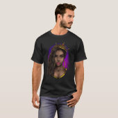 T-shirt Black Queen Couronne Black Girl Magic Pride Histoi (Devant entier)
