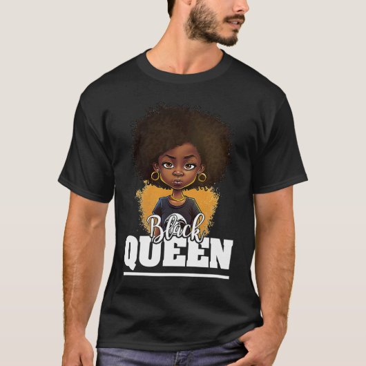 T-shirt Black Queen For Proud African American Black Histo (Devant)