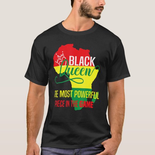 T-shirt Black Queen La Pièce La Plus Puissante Le Jeu Blac (Devant)
