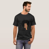 T-shirt Black Queen Lady Curly Naturel Afro-Africain Améri (Devant entier)