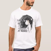 T-shirt Black Queen Lady Curly Naturel Afro-Africain Améri (Devant)