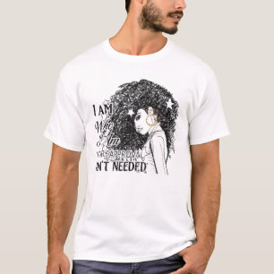 T-shirt Black Queen Lady Curly Naturel Afro-Africain Améri