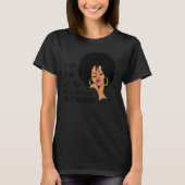 T-shirt Black Queen Lady Curly Naturel Afro-Africain Améri (Devant)
