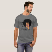 T-shirt Black Queen Lady Curly Naturel Afro-Africain Améri (Devant entier)