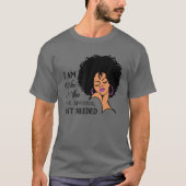 T-shirt Black Queen Lady Curly Naturel Afro-Africain Améri (Devant)