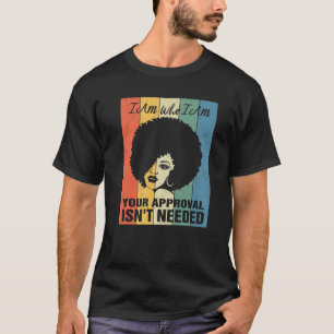 T-shirt Black Queen Lady Curly Naturel Afro-Africain Améri