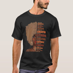 T-shirt Black Queen Lady Curly Naturel Afro-Africain Améri