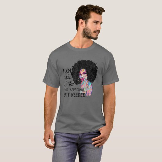 T-shirt Black Queen Lady Curly Naturel Afro-Africain Améri (Devant entier)
