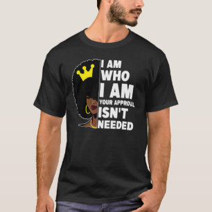 T-shirt Black Queen Lady Curly Naturel Afro-Africain Améri