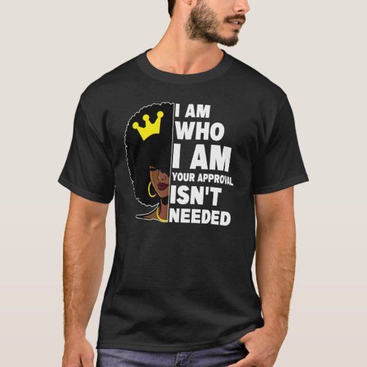 T-shirt Black Queen Lady Curly Naturel Afro-Africain Améri (Devant)