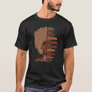 T-shirt Black Queen Lady Curly Naturel Afro-Africain Améri