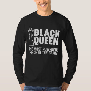 T-shirt Black Queen Les échecs les plus puissants Africain