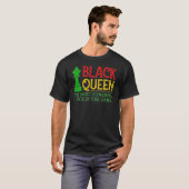 T-shirt Black Queen Les échecs les plus puissants Africain (Devant entier)