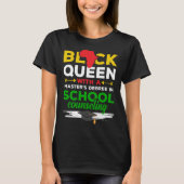 T-shirt Black Queen MSW Social Work Successful Masters Gra (Devant)