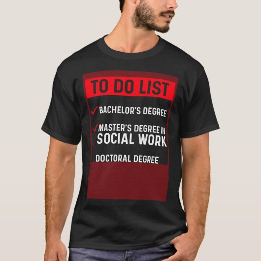 T-shirt Black Queen MSW Social Work To Do Masters Graduati (Devant)