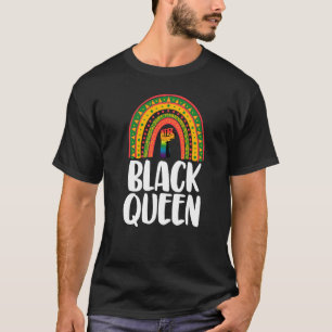 T-shirt Black Queen Power Rainbow Femmes Africaine Black H