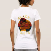 T-shirt Black queen regal roots (Dos)