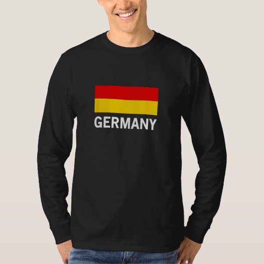T-shirt Black Red Yellow German Flag Germany (Devant)
