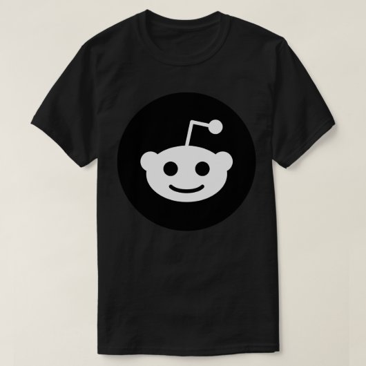 T-shirt Black Reddit Logo Classic T Shirt (Design devant)