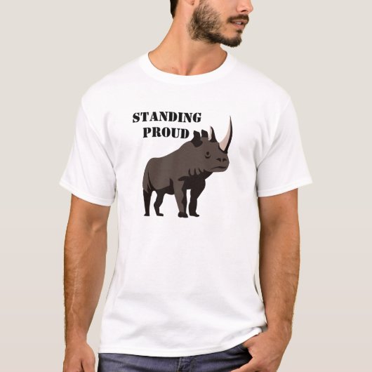 T-shirt Black Rhino debout fier (Devant)