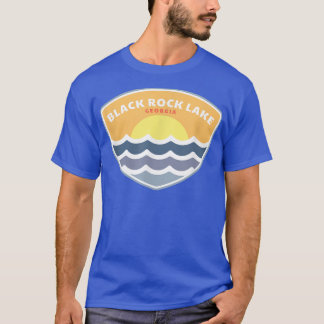 T-shirt Black Rock Lake Georgia GA Sunset Vacances Souveni