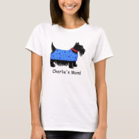Black Scottie Terrier Chien bleu Nom personnalisé