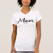 T-shirt Black Script Established Mom (Devant)