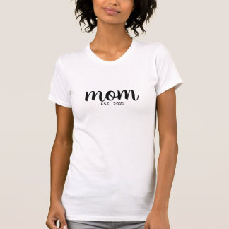 T-shirt Black Script Established Mom