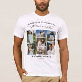 T-shirt Black Script Forever Missing Mémorial Photo Collag (Devant)
