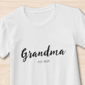 T-shirt Black Script Grandma Established
