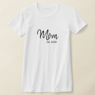 T-shirt Black Script Mom Établie