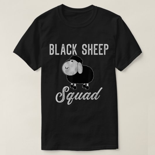 T-shirt Black Sheep Squad Funny Design (Design devant)