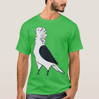 T-shirt Black Shield Old German Owl Pigeon