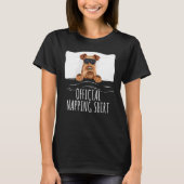T-shirt Black Sleep Mask Irish Terrier Official Napping (Devant)