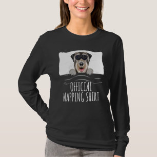 T-shirt Black Sleep Mask Irish Wolfhound Official Napping