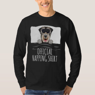 T-shirt Black Sleep Mask Irish Wolfhound Official Napping