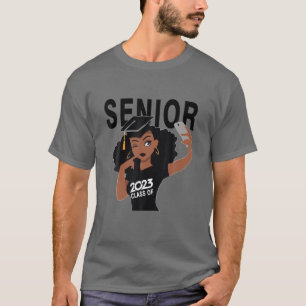 T-shirt Black Smart Afro Afro American Senior, Classe De 2