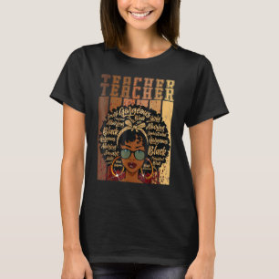 T-shirt Black Smart Enseignant Afro Love Melanin African A