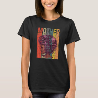 T-shirt Black Smart Mom Afro African American Mothers Day 