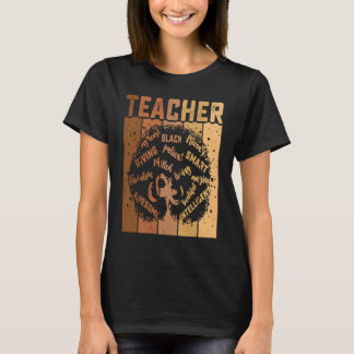 T-shirt Black Smart Teacher Afro Love Melanin African Amer