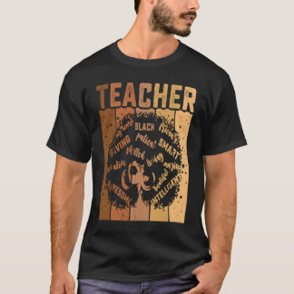 T-shirt Black Smart Teacher Afro Love Melanin African Amer