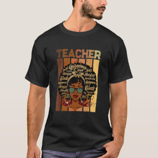 T-shirt Black Smart Teacher Afro Love Melanin African Amer