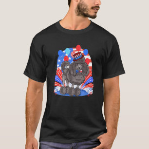 T-shirt Black Standard Poodle Patriotique 4 juillet Amériq