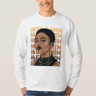 T-shirt Black Strong Girl Afro Love Melanin Afrique Amériq