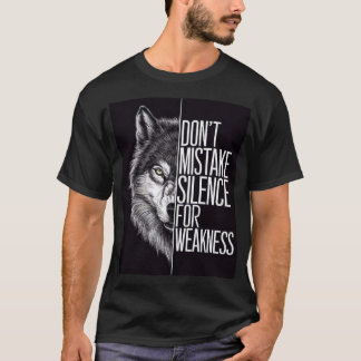 T-shirt Black T_ shirt with wolf Design 