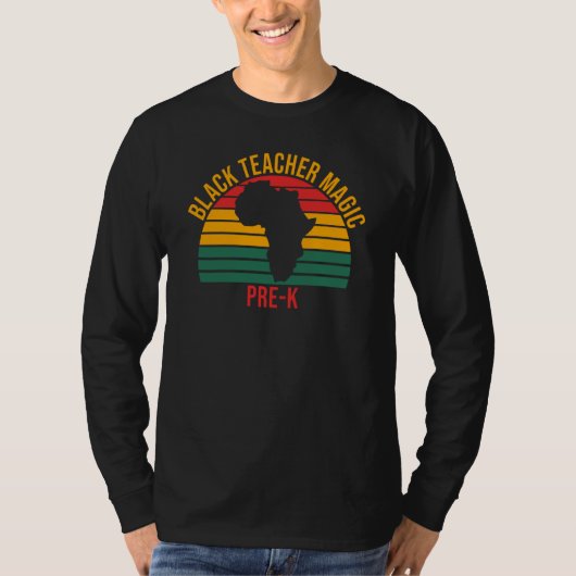 T-shirt Black Teacher Magic Pre K Black History Month Teac (Devant)
