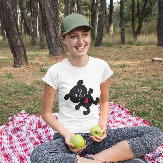 T-shirt Black Teddy Bear Love